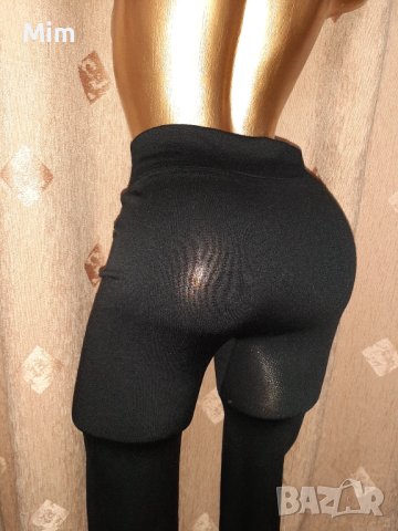 L/XXL Черен еластичен клин с кожени точки , снимка 2 - Клинове - 42348598