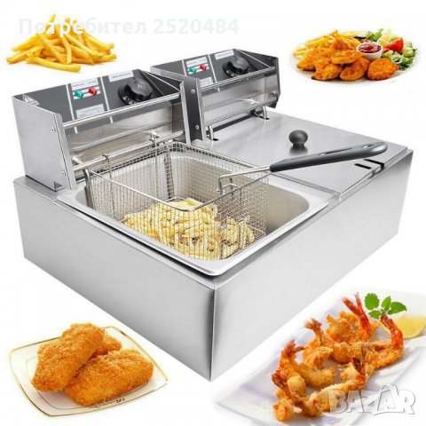 Професионален електрически фритюрник 5,5л. Изцяло от неръждаеме стомана! ХИТ Цена 110лв/56,24€, снимка 17 - Обзавеждане на кухня - 35456416