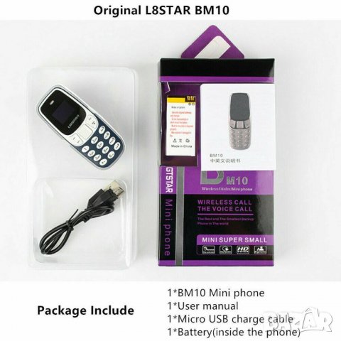 Мини телефон, BM10, с промяна на гласа, малък телефон, L8Star BM10, Nokia 3310 Нокия, mini telefon, снимка 7 - Други - 33804564