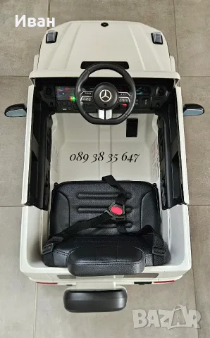 ТОП ЦЕНА!НОВО!Акумулаторен джип Mercedes G580 с 12V батерия,EVA гуми,кожена седалка,USB,дистанционно, снимка 9 - Детски велосипеди, триколки и коли - 56091542