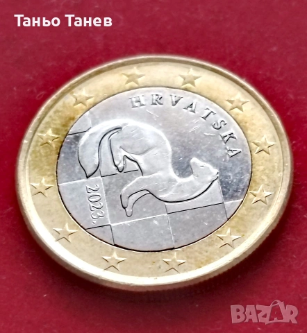 1Евро Хърватия-2023г със дефект. , снимка 6 - Нумизматика и бонистика - 54229167