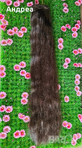 Продавам естествена ,славянска коса с примеси - 80 см, 160 грама, снимка 2 - Други - 53969987