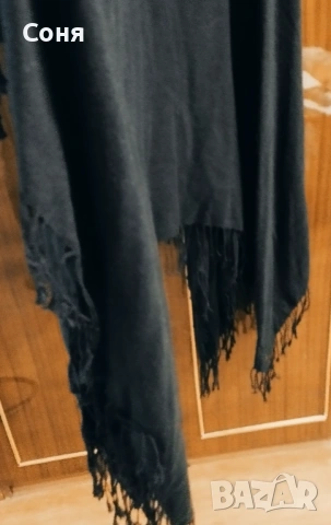 Пончо с яка от естествена кожа, снимка 10 - Палта, манта - 53067847