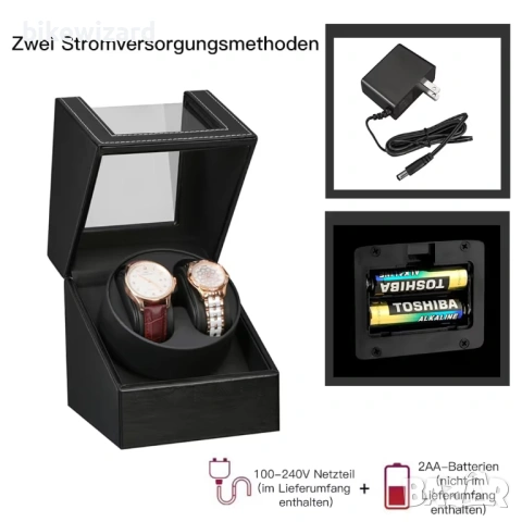 Луксозна кутия за автоматично навиване на часовници с тих мотор НОВА, снимка 3 - Други - 53169492