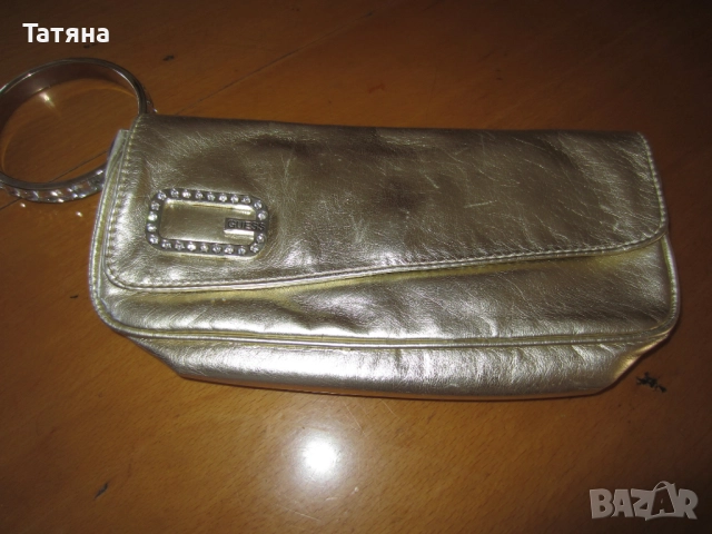 ЧАНТА- FENDISSIME;ИТАЛИЯ ;ЗАЕШКА/ушита по поръчка  / КОЖЕНИ/ЗЛАТИСТИ-  чанта и плик;, снимка 12 - Чанти - 12551912