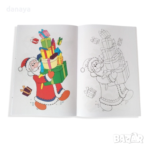 6204 Коледна книжка за оцветяване Весела Коледа, снимка 5 - Ученически пособия, канцеларски материали - 52630427