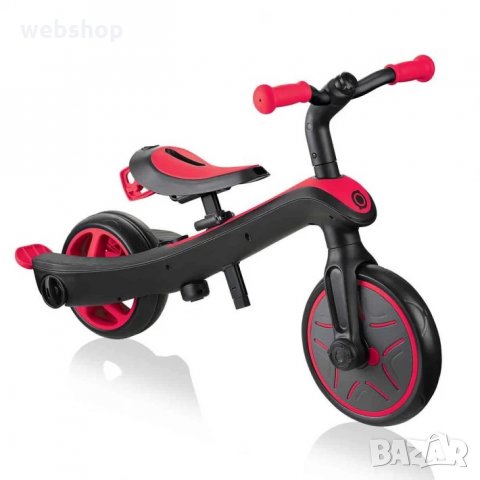 Детска триколка 3 в 1 Globber Trike Explorer - червена, снимка 3 - Детски велосипеди, триколки и коли - 35344320