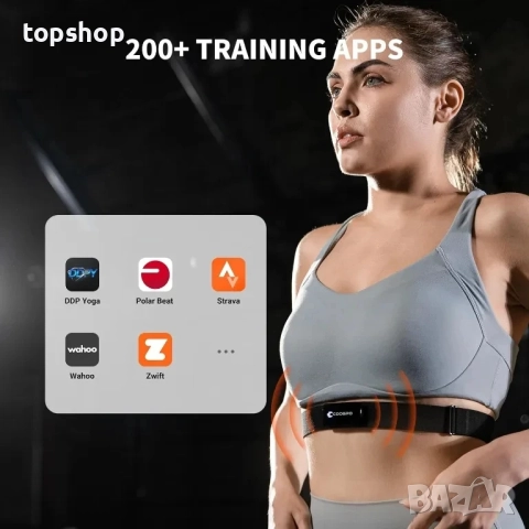 НОВ, ТЕСТВАН COOSPO пулсомер за гърди с акумулаторна батерия  H9Z, HRM Bluetooth 5.0 ANT+, снимка 3 - Тримери - 51637818