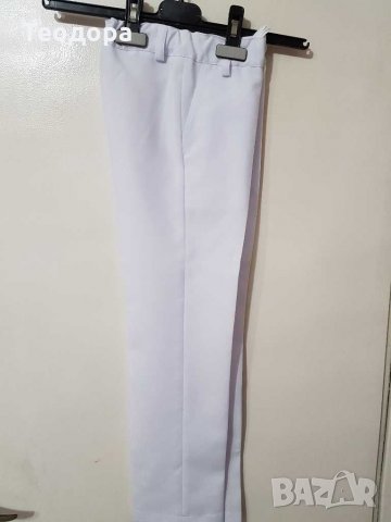 Бял класически панталон 122, снимка 2 - Детски панталони и дънки - 30384253
