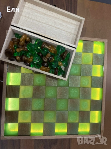 Луксозен, ръчно изработен шах комплект, снимка 4 - Шах и табла - 52594860