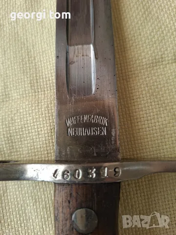 Продавам швейцарски щик модел 1889г., снимка 4 - Антикварни и старинни предмети - 54737877