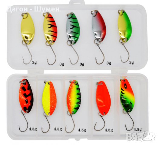 Комплект от 10 бр. клатушки в кутия - 3 гр. и 4.5 гр. 