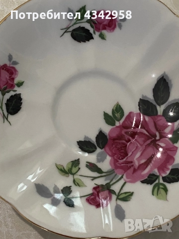 Rheinpfalz Hartporzellan .1951-1970. Порцеланов сет с рози., снимка 5 - Антикварни и старинни предмети - 52179053
