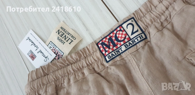 Saint Barth MC2 Italy Cargo Short  / Len - Лен  Mens Size L / 34 НОВО!ОРИГИНАЛ! Мъжки Ленени Къси Па