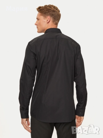 HUGO Риза Keidi 50524849 Черен Slim Fit, снимка 2 - Други - 52358800