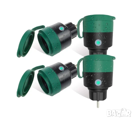 Комплект 4бр. WiFi Смарт Външен контакт, IP44 Водоустойчив контакт, снимка 1