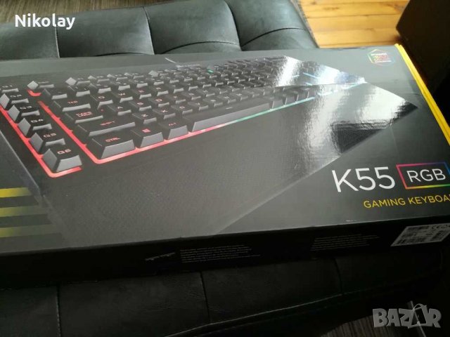 Продавам клавиатура CORSAIR K55 RGB с проблем, снимка 6 - Клавиатури и мишки - 30896836