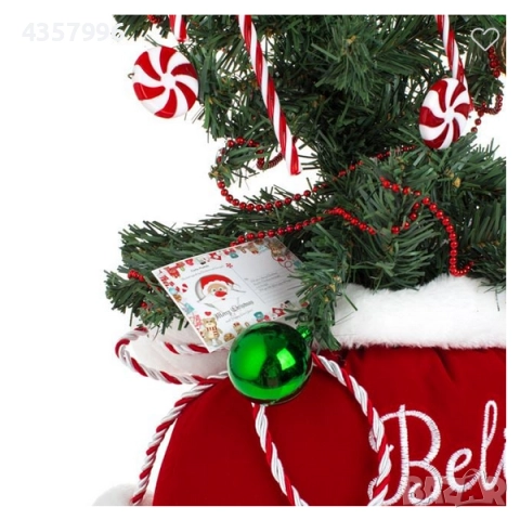 Коледна декоративна елха в чувалче, 60cм. , снимка 3 - Декорация за дома - 52379559