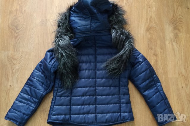 Страхотно пролетно-есенно яке с пухена яка, снимка 2 - Якета - 30070859