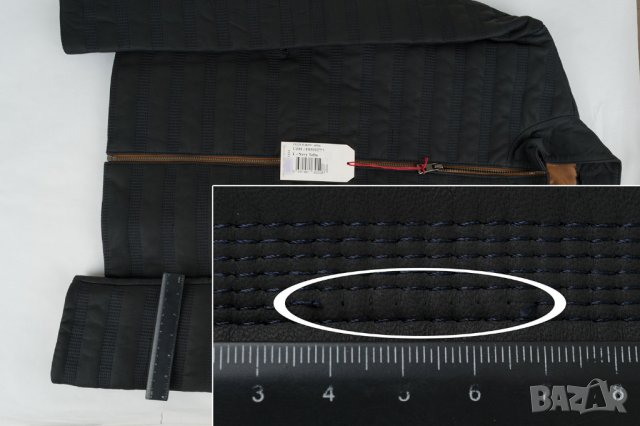 Тъмносиньо мъжко яке от естествена кожа марка Felix Hardy - M, снимка 4 - Якета - 38478080