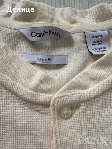 Calvin Klein мъжка памучна блуза с дълъг ръкав (размер XL), снимка 3 - Блузи - 56224345