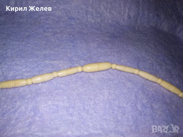 СЛОНОВА КОСТ Старо КОЛИЕ ОГЪРЛИЦА ИЗКЛЮЧИТЕЛНО ФИНА РЪЧНА МАЙСТОРСКА ИЗРАБОТКА РЕТРО АРТ БИЖУ 34720, снимка 12 - Антикварни и старинни предмети - 39140227