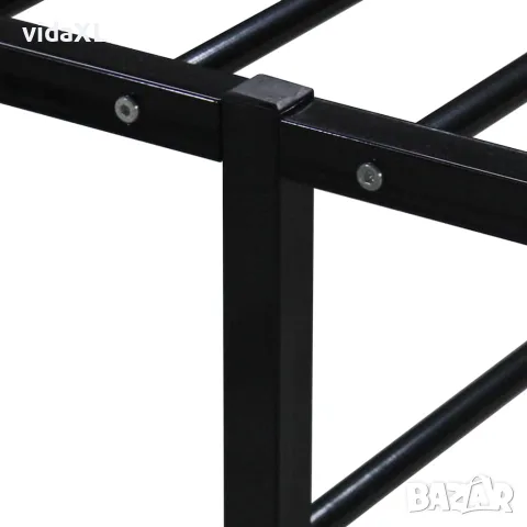 vidaXL Рамка за легло, черна, метал, 120x200 cм, снимка 5 - Спални и легла - 56146790