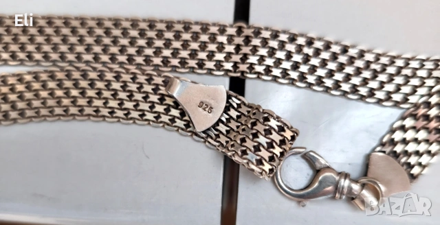 Сребърно колие, снимка 2 - Колиета, медальони, синджири - 53915037