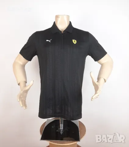 Puma x Ferrari - Оригинална мъжка тениска с яка размер M, снимка 3 - Тениски - 50392247