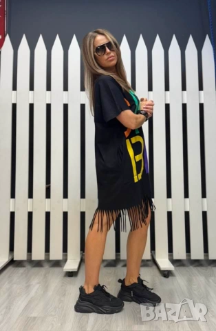 цветна Рокля, снимка 2 - Рокли - 51455846