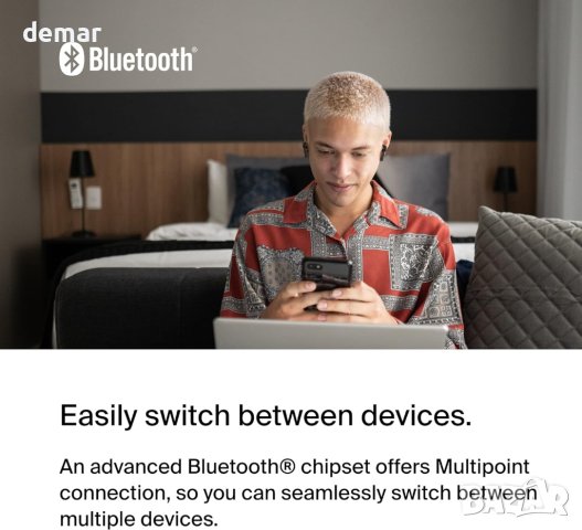 Belkin SoundForm™ безжични слушалки с три микрофона - черни, снимка 6 - Bluetooth слушалки - 42482921