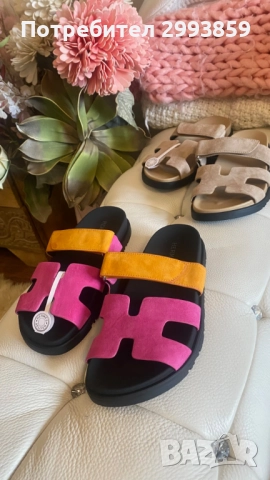 Чехли ЕРМЕС н.37* Hermes chypre sandals, снимка 2 - Чехли - 42728789