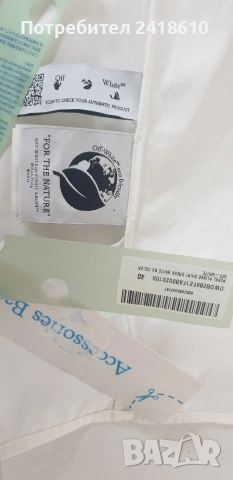 Off White Cotton Dress Italy Womens Size 40 / М НОВО! ОРИГИНАЛ! Дамска Рокля!, снимка 6 - Рокли - 53896051