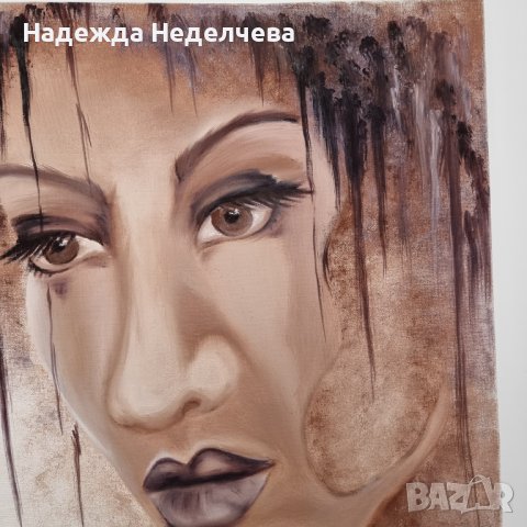 "Празнота" - авторска картина с маслени бои, снимка 3 - Картини - 44212428