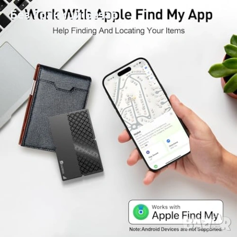 Нов Умен тракер за iPhone Find My ключове чанта паспорт 100dB антикражба, снимка 2 - Друга електроника - 53886537