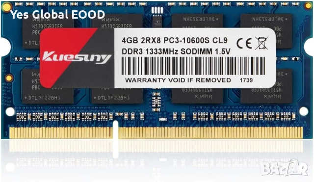 Kuesuny 4GB DDR3 1333MHz RAM за лаптоп SODIMM 204 пина