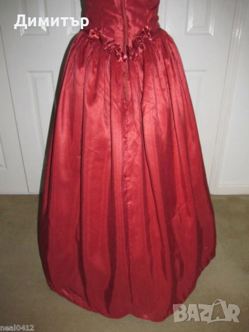 Рокля във викториански стил цвят вишна, снимка 13 - Рокли - 54242954