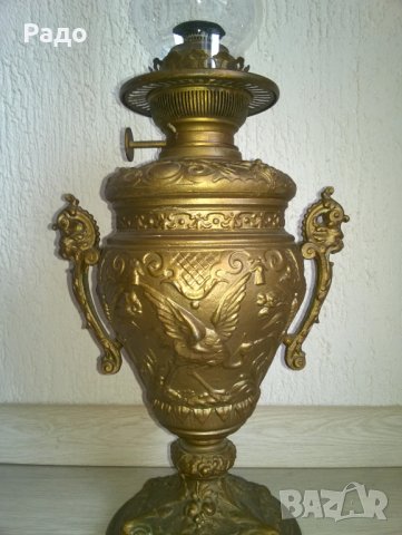 Голяма старинна барокова газена - газова лампа - MATADOR, снимка 3 - Антикварни и старинни предмети - 38315972