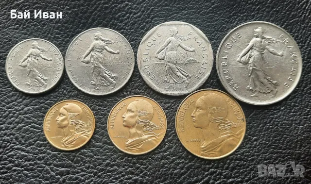 Лот монети 5 , 10  и 20 сантима, 1/2 , 1 , 2 и 5 франка - Франция /1/- чудесни- топ цена !, снимка 7 - Нумизматика и бонистика - 49645926