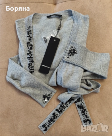 Vero Moda нова с етикет жилетка от фина вълна с черни камъни, снимка 2 - Жилетки - 54079759