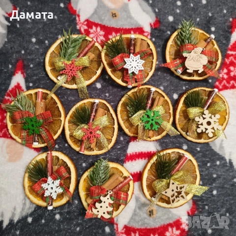 Коледни късмети/висулки за закачане/ магнитче/топки/торбички от зебло