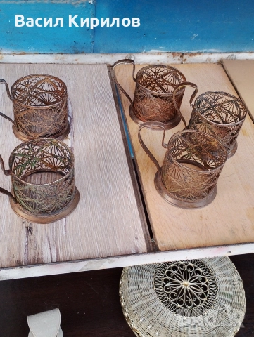 Подстакан филигран маркирани юмеет, снимка 5 - Антикварни и старинни предмети - 52850123