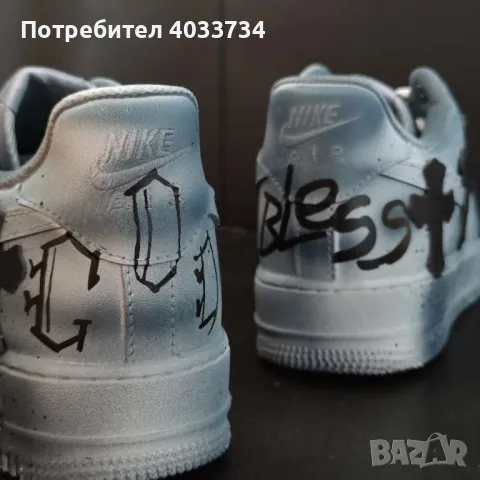 Nike Air Force 1 x Chrome Hearts Custom, снимка 9 - Други - 50156780