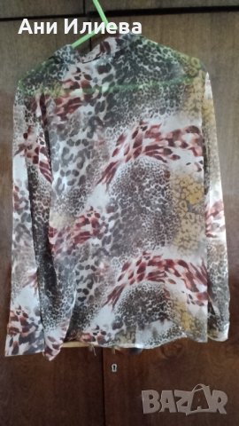 Ефирна дамска ризка в кафявата гама, снимка 5 - Ризи - 38111574