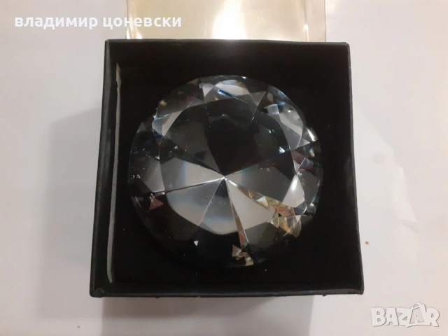 Голям изкуствен диамант,много добре шлифован,размер на снимките