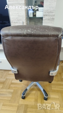 Президентски стол - кафяв, снимка 2 - Столове за офис - 52030323