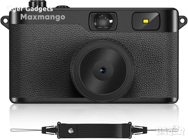 Maxmango D53 – Ретро цифров фотоапарат без екран, 4 филтъра и 8GB SD карта, снимка 2 - Фотоапарати - 56042740