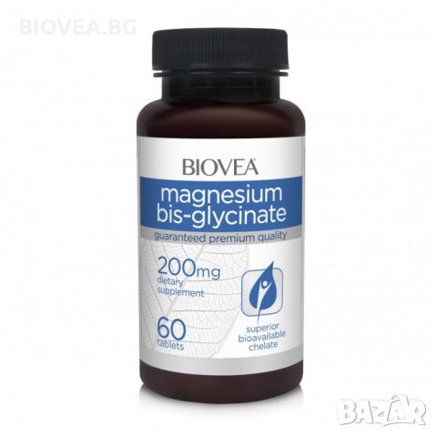 Хранителна добавка Biovea MAGNESIUM BIS-GLYCINATE 200mg, снимка 1 - Хранителни добавки - 30026635