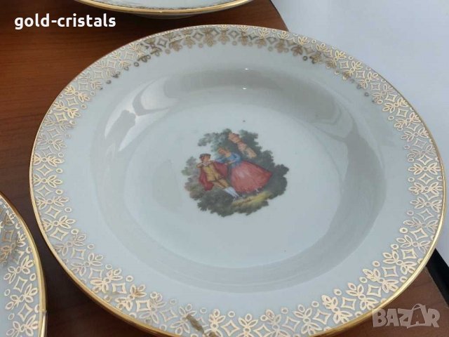 Стар български порцелан  с позлата Видин , снимка 4 - Антикварни и старинни предмети - 29363988