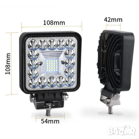 Кръгъл LED прожектор 30 W с двойна светлина, снимка 2 - Аксесоари и консумативи - 55864093